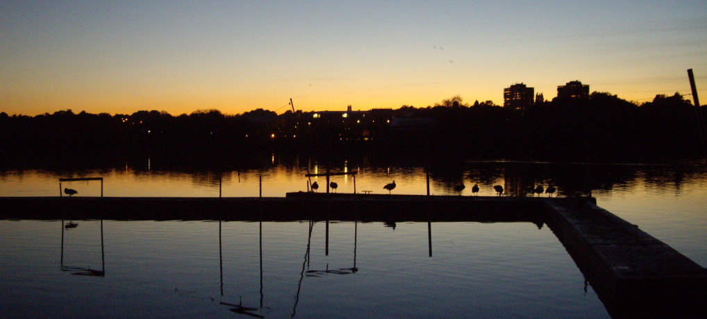 Wimbledon Park Lake at sunset